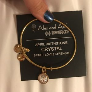 Alex and Ani Gold April Birthday Stone Bracelet